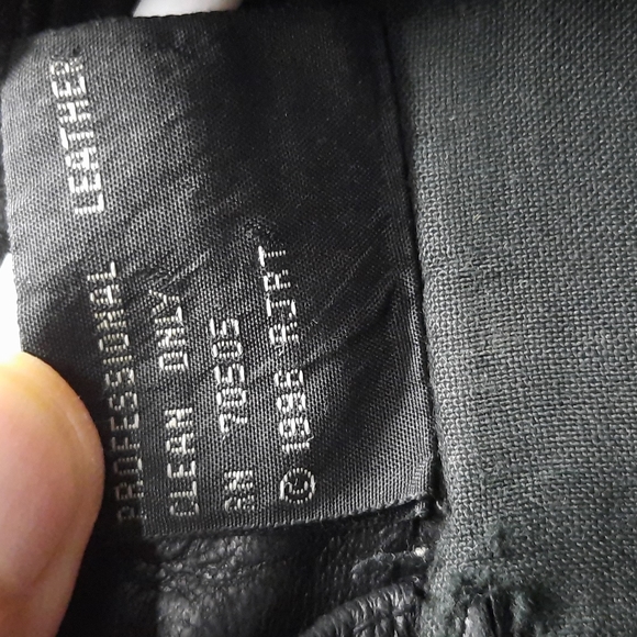 ‼️SOLD‼️ Vintage 1996 Camel Black Leather Jacket Size XL 90s Tobacco Motorcycle - Picture 8 of 14